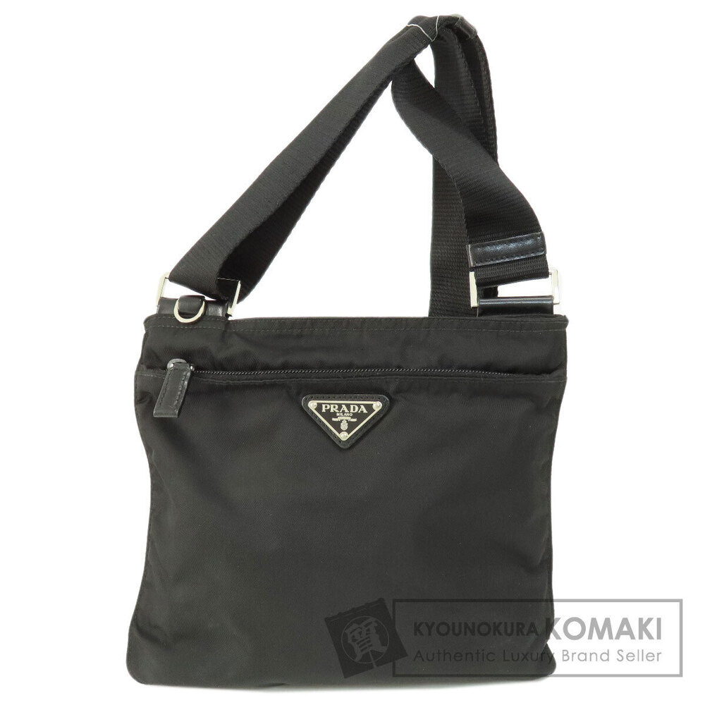 Prada Tessuto Crossbody Bag black leather